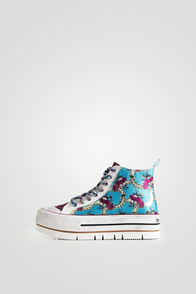 Desigual BAG_HAWAIIAN GEOSUR Crossbody Bag - Multicolour Geometric Print Bag (Style 9019 TUTTI FRUTI)